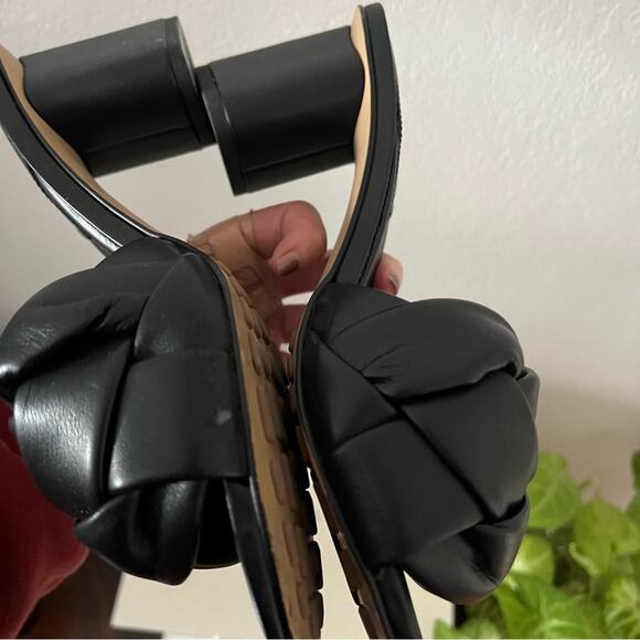 Sam Edelman Oaklie Black Leather Heeled Sandals - Picture 9 of 10